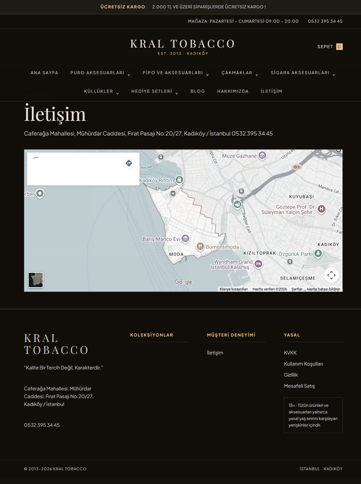 Kral Tobacco E-Ticaret Web Sitesi detay